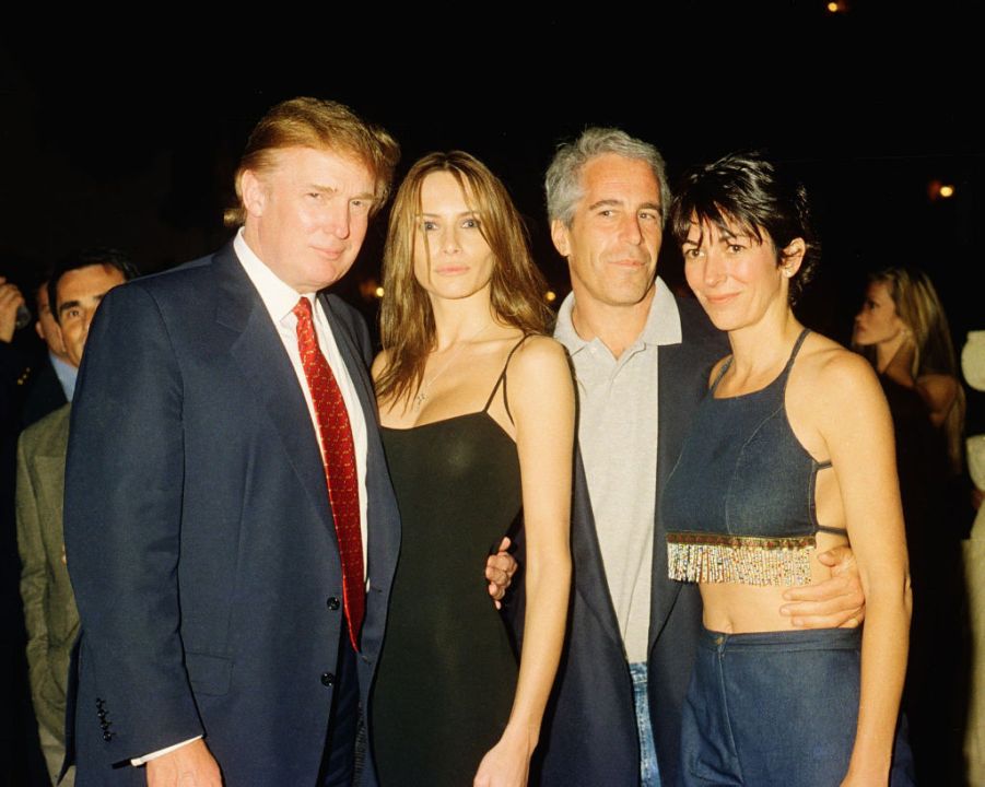 Donald and Melania Trump posed next to Jeffrey Epstein and Ghislaine Maxwell