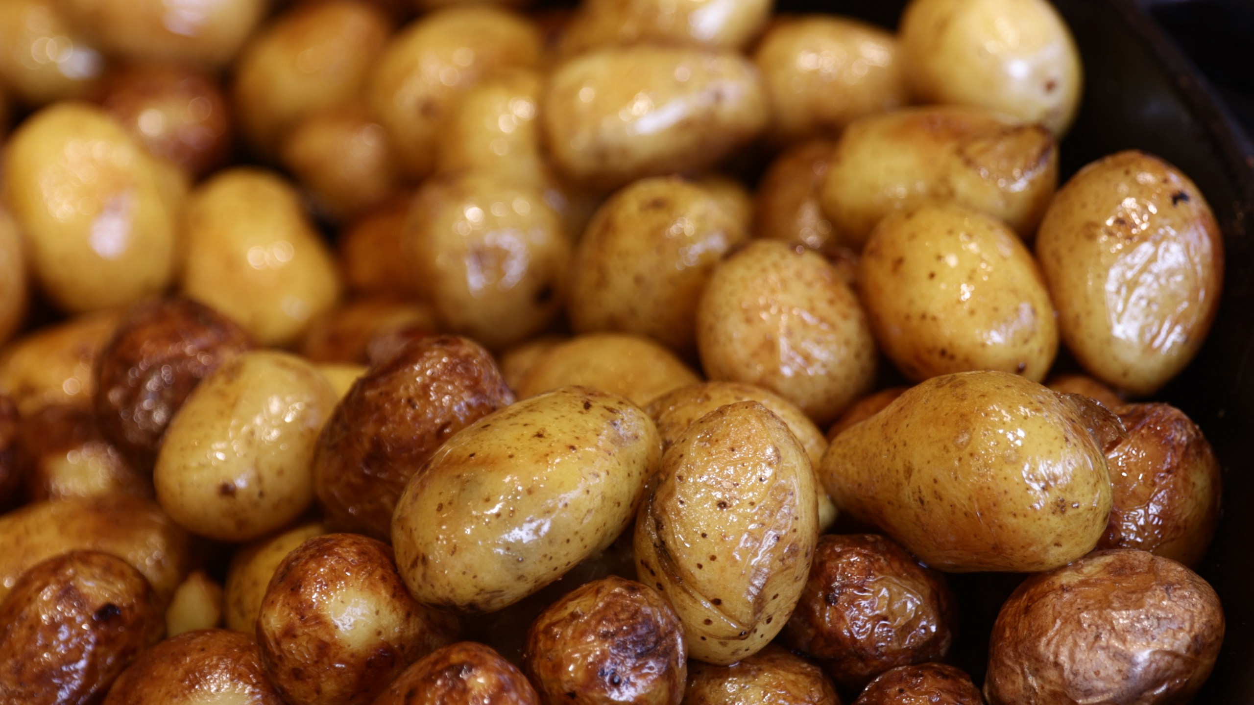 glistening baked potatoes