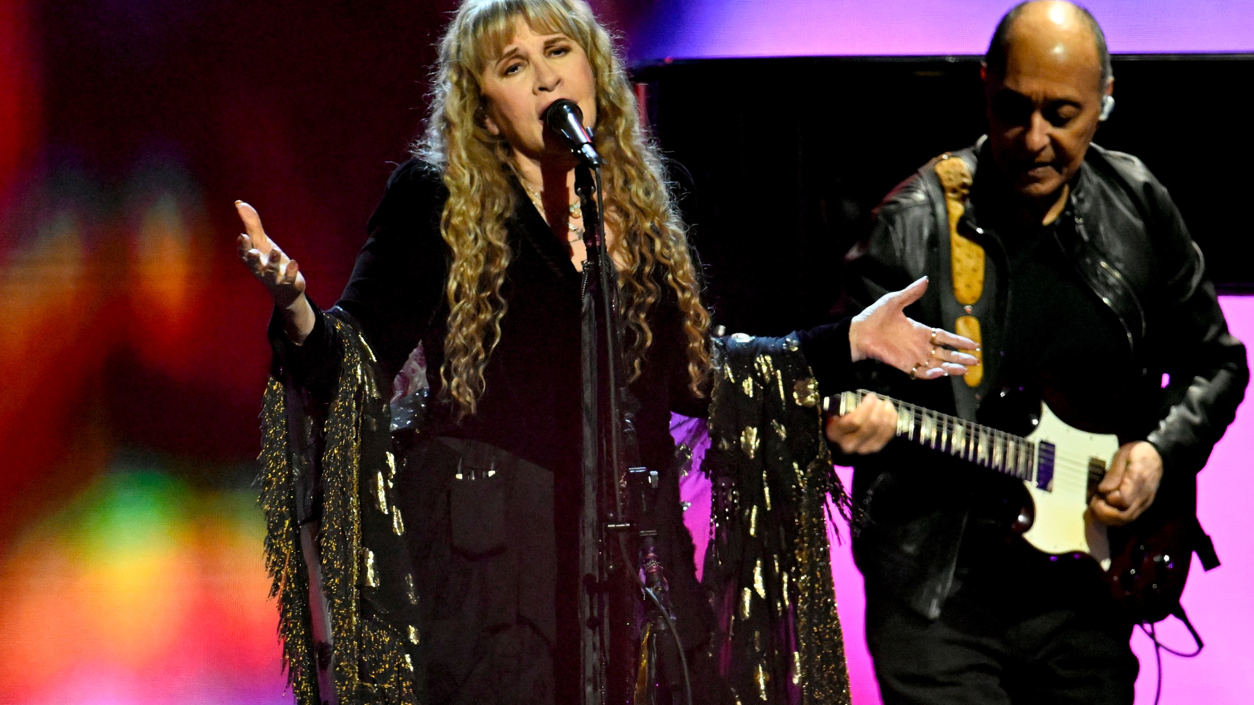 Stevie Nicks at microphone