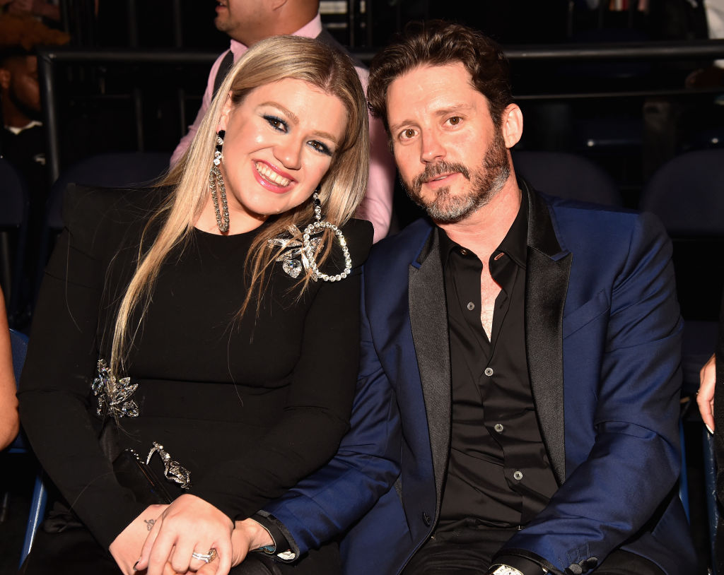 Kelly Clarkson and Brandon Blackstock attend the 2018 CMT Music Awards at Bridgestone Arena on June 6, 2018 in Nashville, Tennessee.