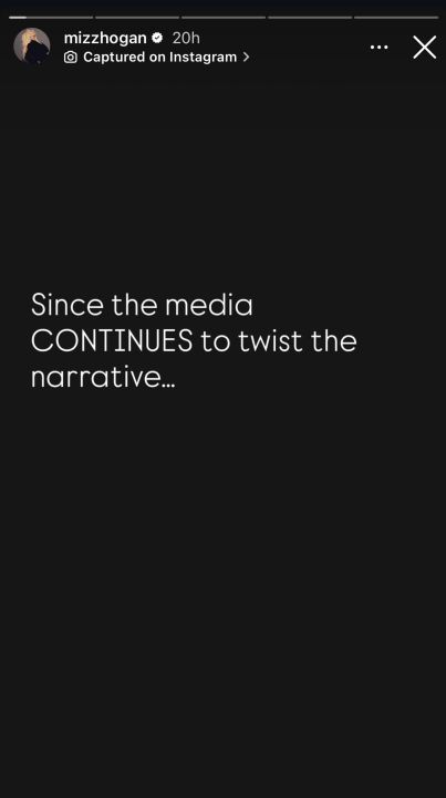 A statement posted by Brooke Hogan on Instagram.