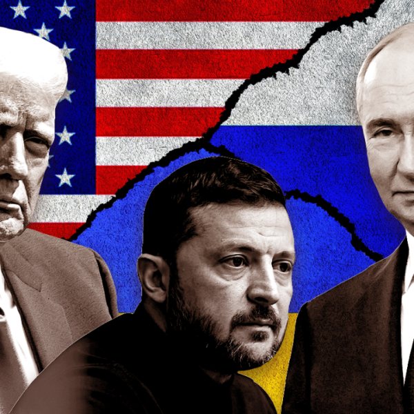 A composite image shows US President Donald Trump, Russian President Vladimir Putin and Ukrainian President Volodymyr Zelenskyy