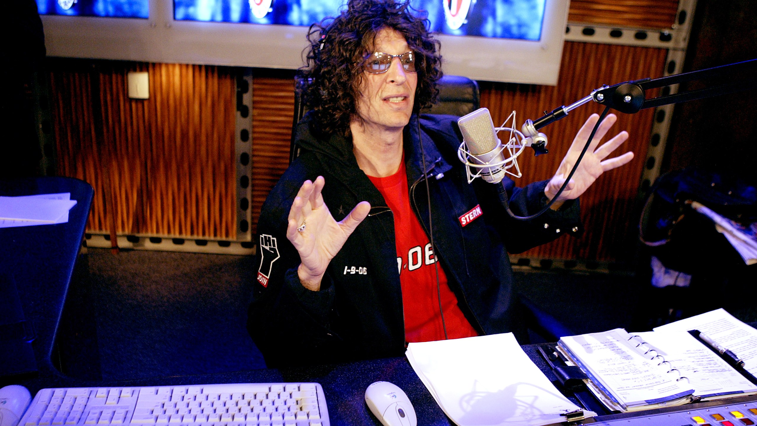 Howard Stern hosting his show