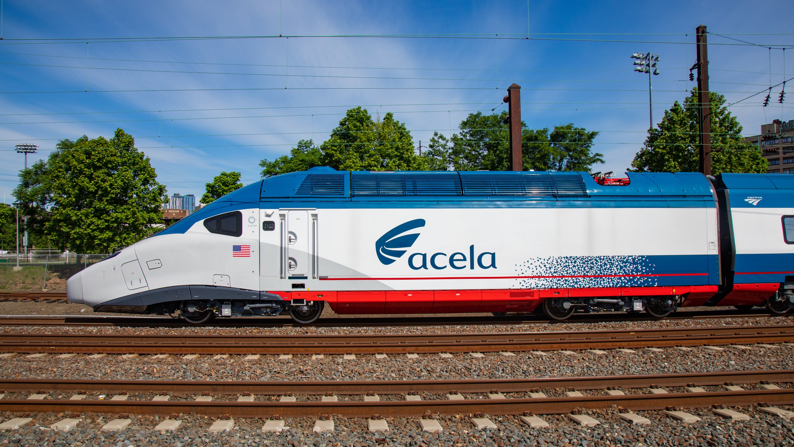 Nextgen Acela train on a track
