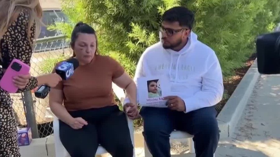 The parents of missing seven-month-old Emmanuel Haro speak to reporters after his Aug. 14 disappearance.
