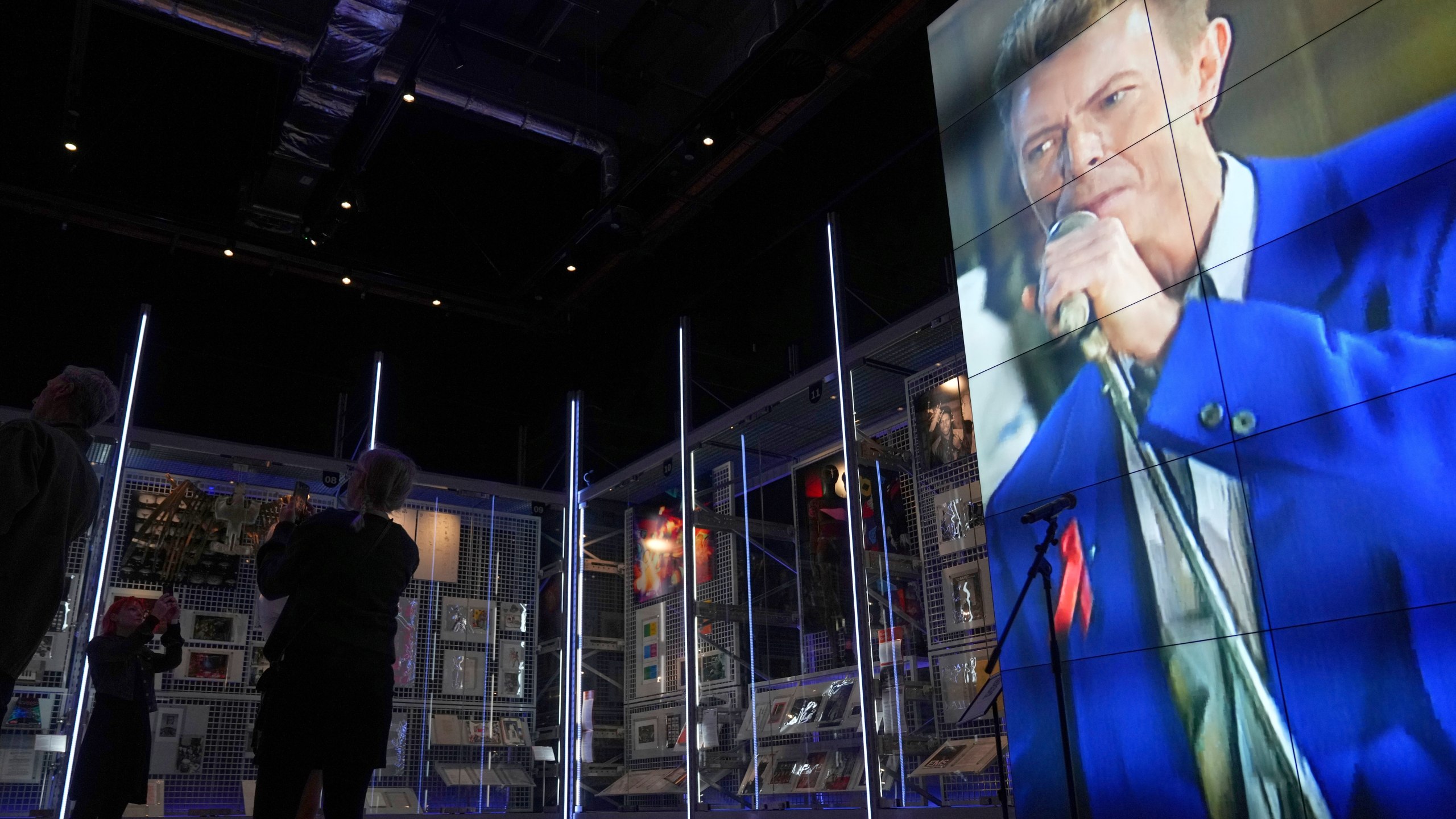 A general view of the David Bowie Centre, a new archive at the V&A East Storehouse in London, Wednesday, Sept. 10, 2025, ahead of its public opening on Saturday. (AP Photo/Joanna Chan)