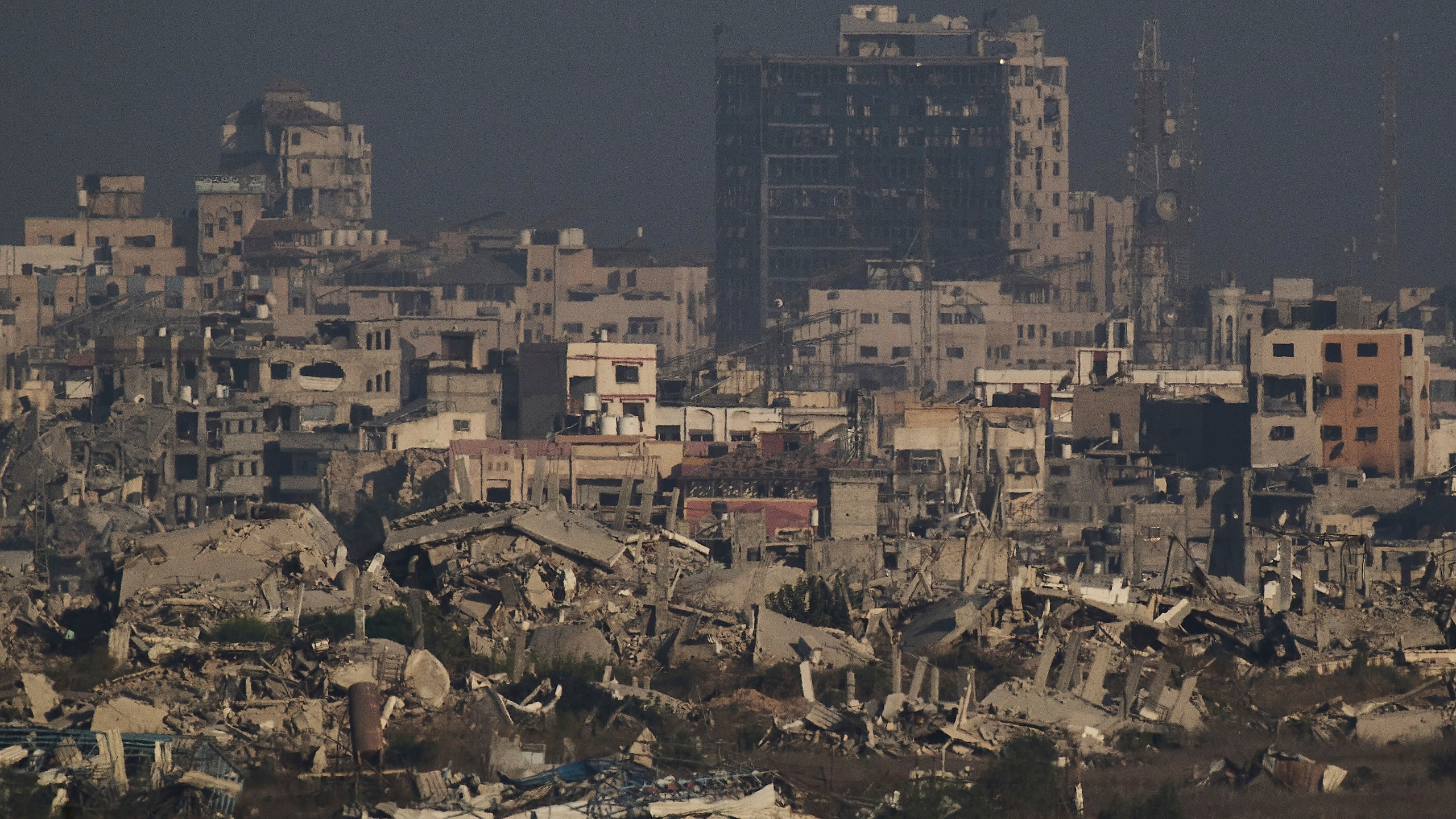 destroyed buildings in Gaza