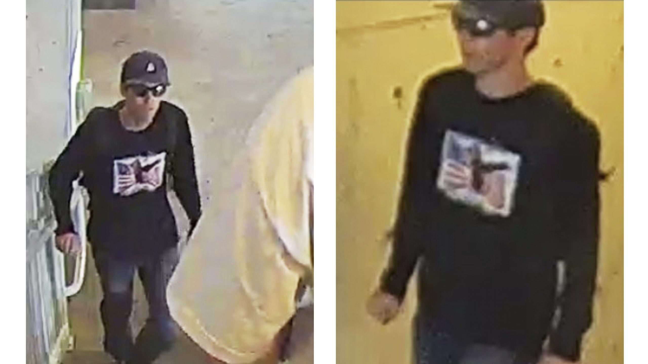 This undated combination of images provided provided by the Federal Bureau of Investigation shows a person of interest in connection with the fatal shooting of Charlie Kirk at Utah Valley University on Wednesday, Sept. 10, 2025, in Orem, Utah. (Federal Bureau of Investigation via AP)