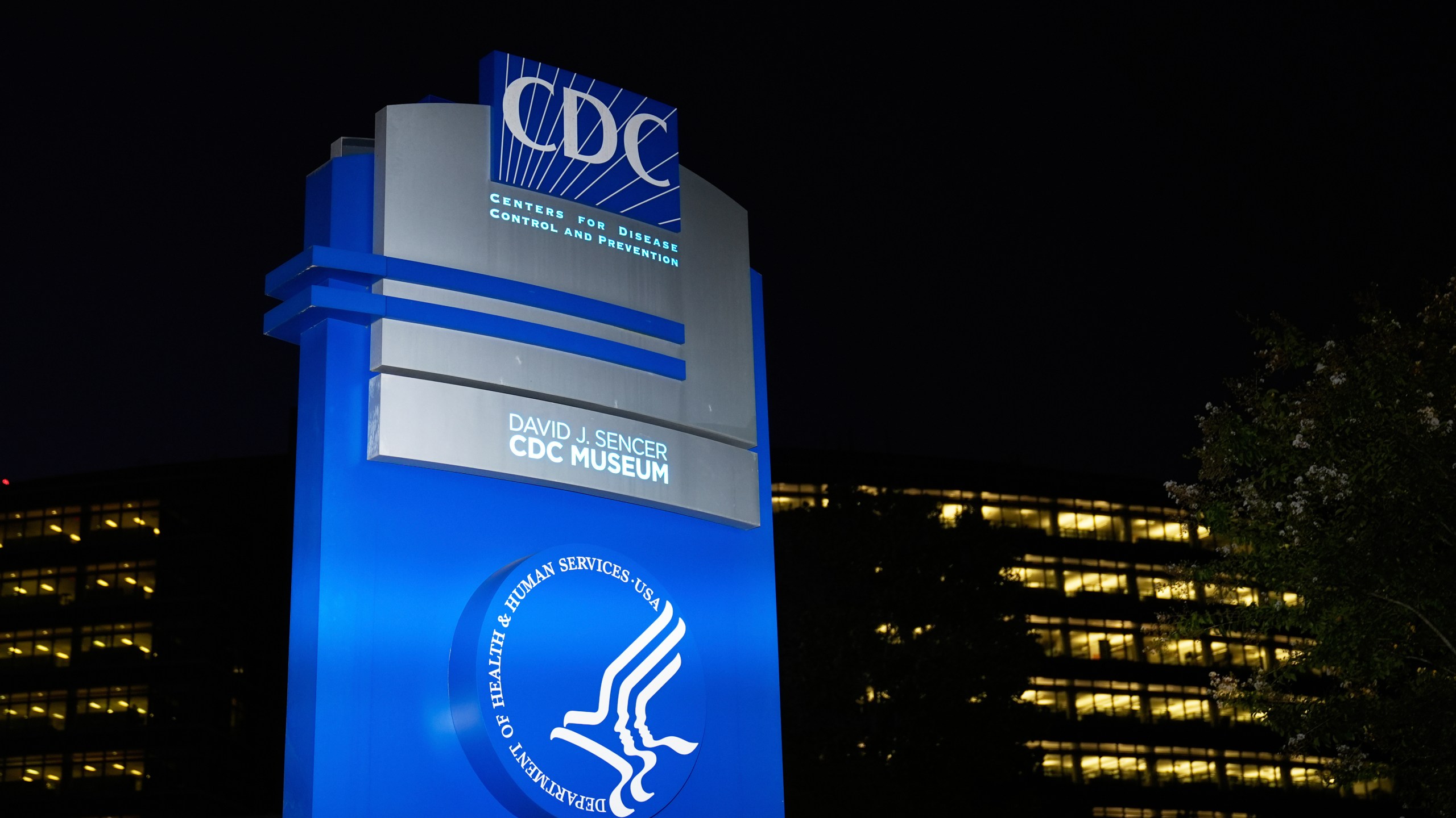 FILE - A sign marks the entrance to the U.S. Centers for Disease Control and Prevention headquarters Aug. 27, 2025, in Atlanta. (AP Photo/Brynn Anderson, File)
