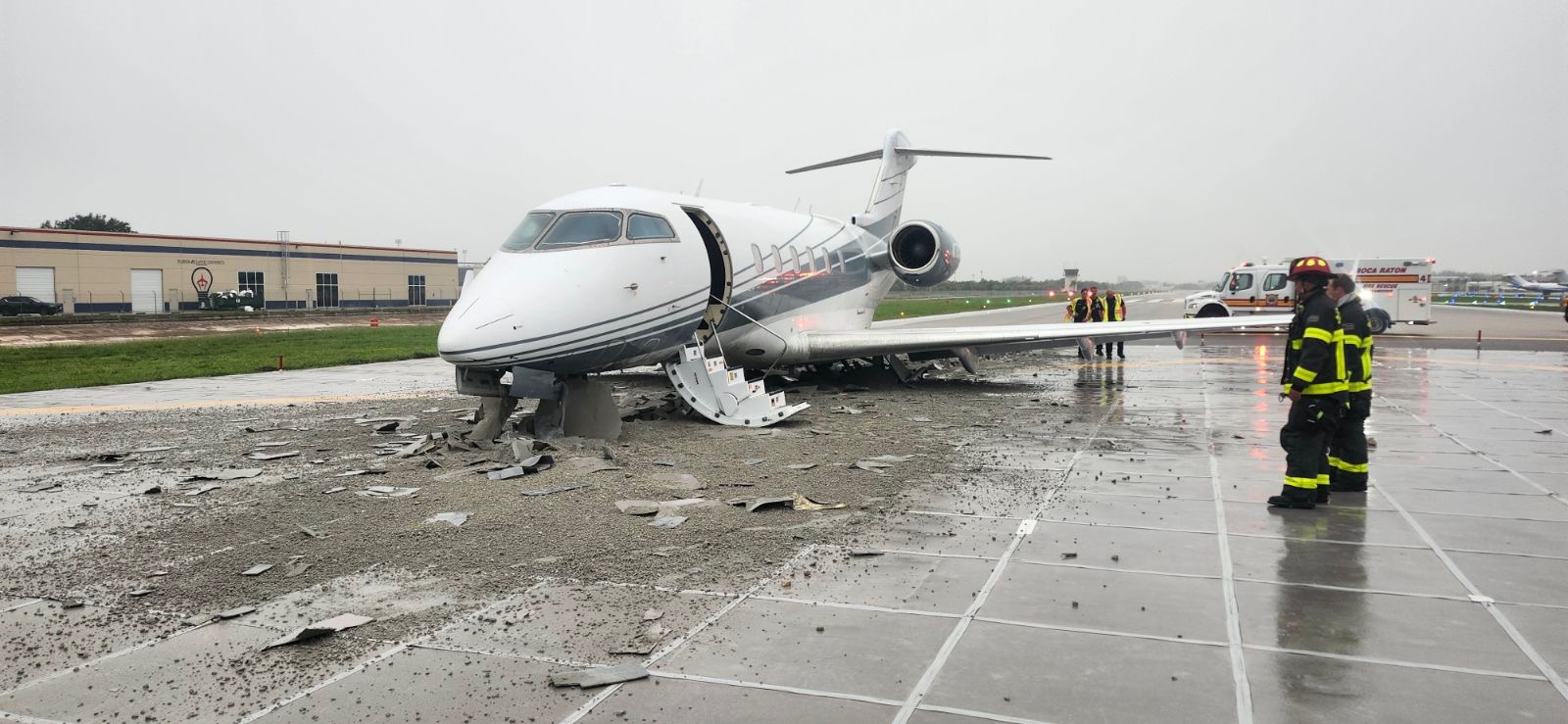 A plane off a runway