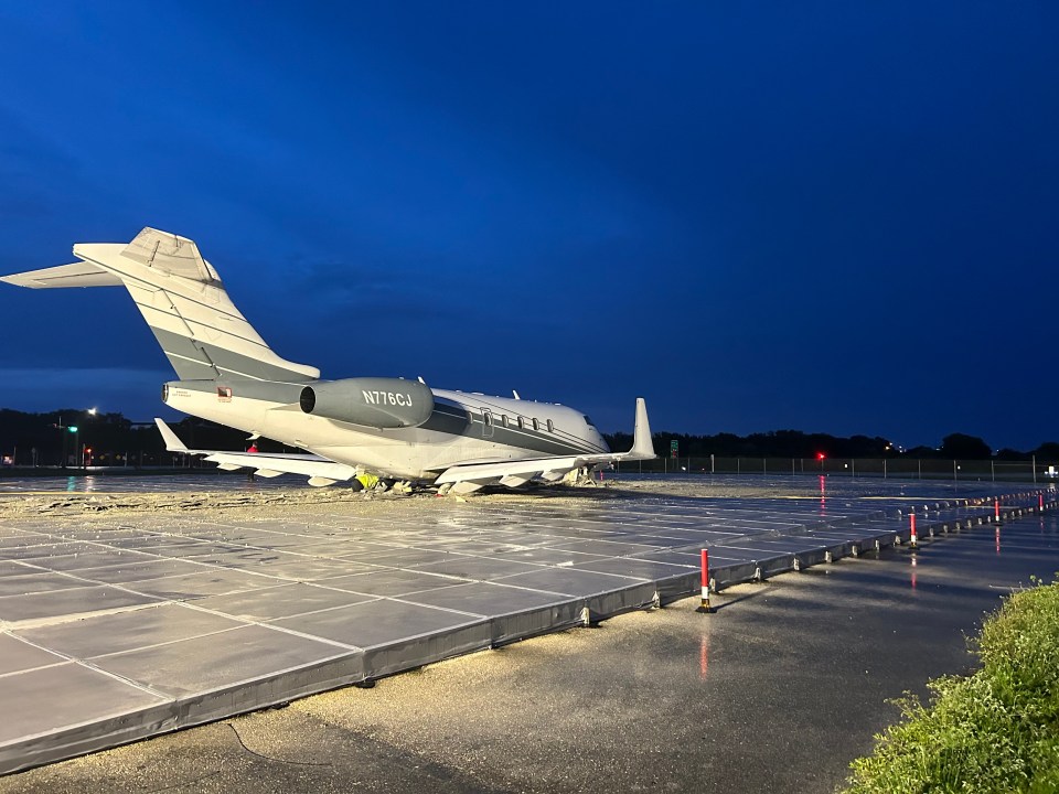 Plane that ran off a runway