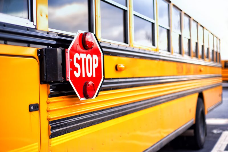 Tight shot of school bus (File/Getty)