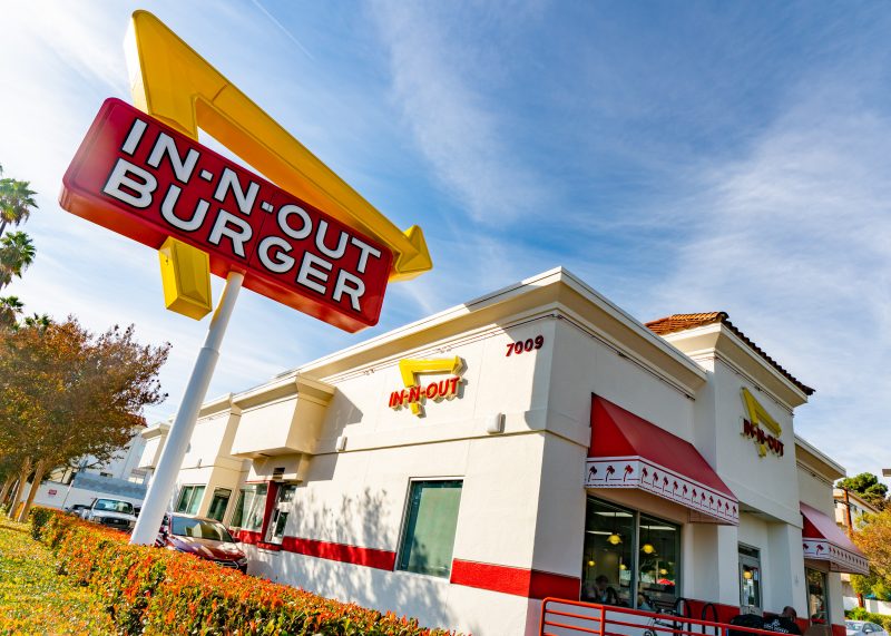 General view of an In-N-Out Burger in California