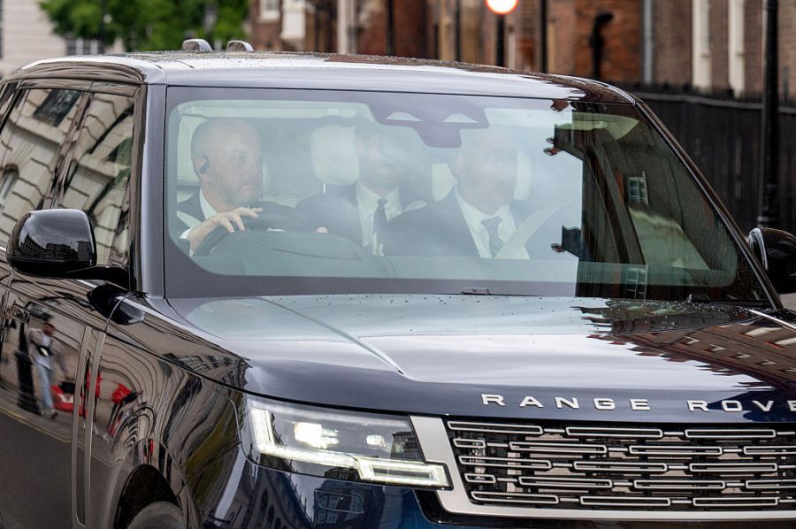 Prince Harry in car