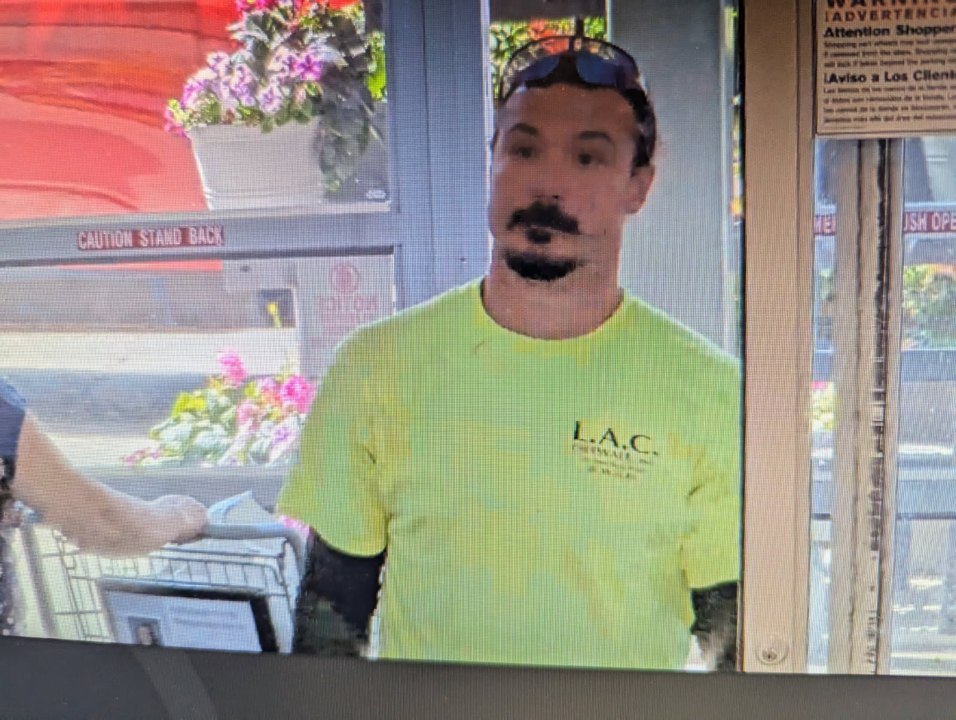 Travis Decker is seen a surveillance image as police searched for him after the murder of his three young daughters