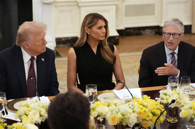 President Donald Trump, First Lady Melania Trump and Bill Gates