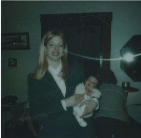 Lonene Rogers and Alison as a baby