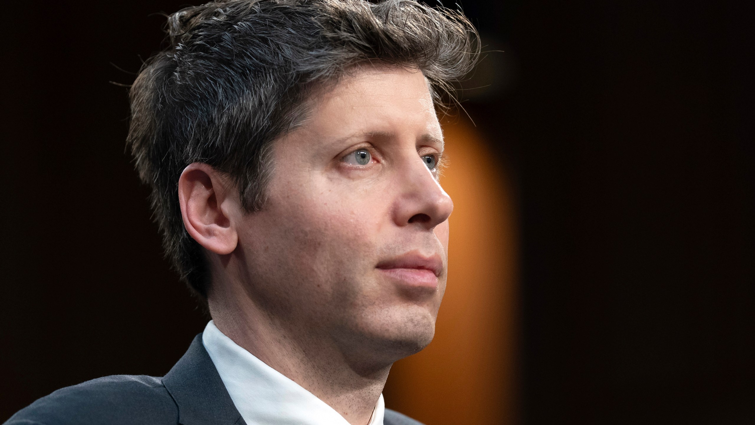 FILE - Sam Altman, Co-Founder and Chief Executive Officer, OpenAI, testifies before a Senate Committee on Commerce, Science, and Transportation hearing on Capitol Hill in Washington, May 8, 2025. (AP Photo/Jose Luis Magana, file)