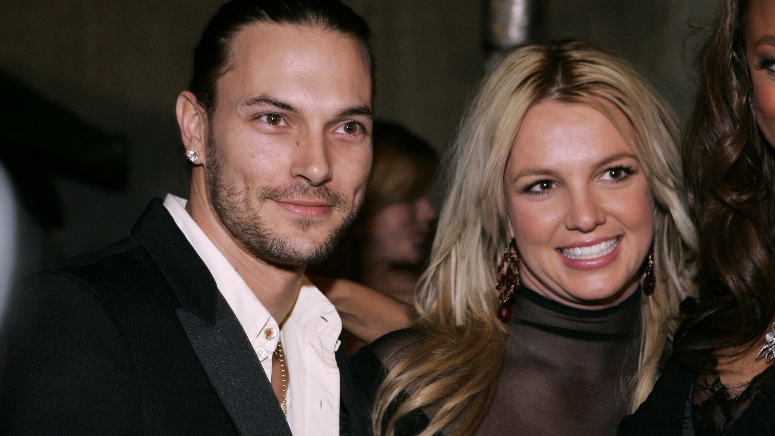 FILE - Britney Spears, right, and her husband Kevin Federline arrive for a post Grammy party in Beverly Hills, Calif., on Feb. 8, 2006. (AP Photo/Danny Moloshok, File)