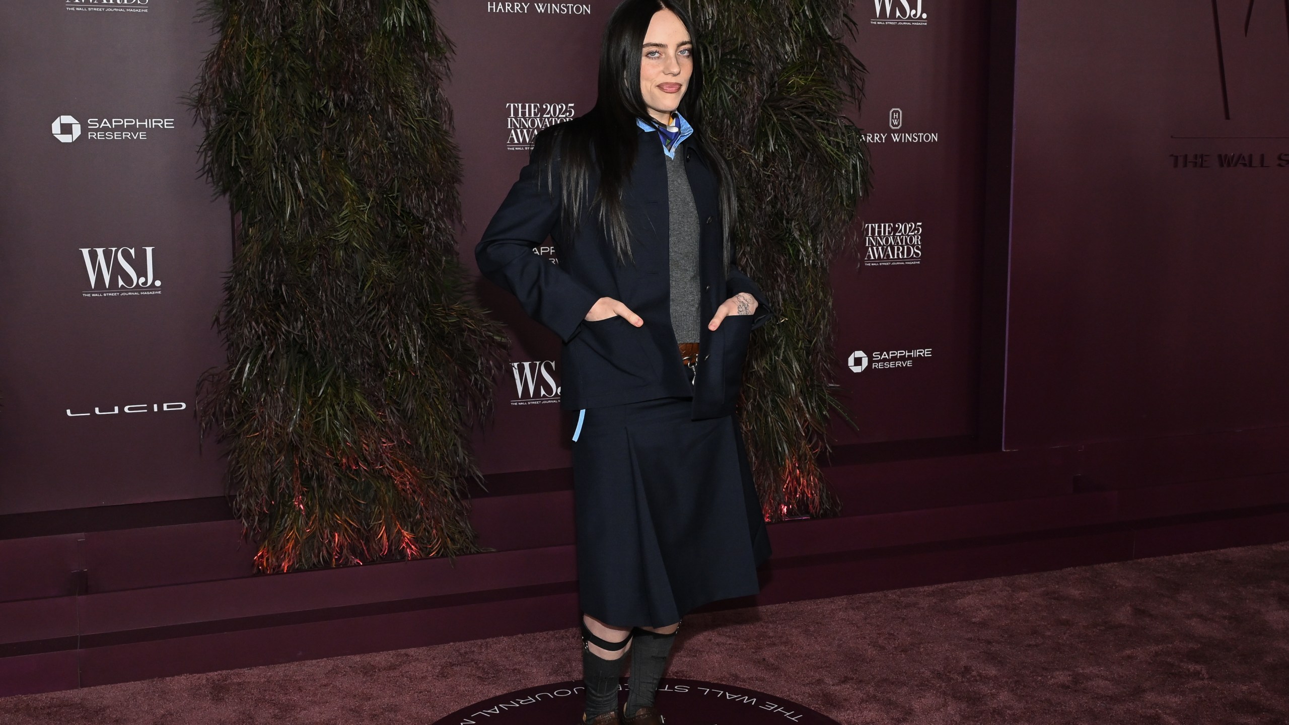 Billie Eilish attends the WSJ. Magazine Innovator Awards at The Museum of Modern Art on Wednesday, Oct. 29, 2025, in New York. (Photo by Evan Agostini/Invision/AP)