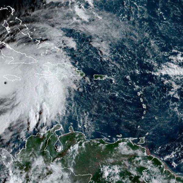 satellite image of Hurricane Melissa