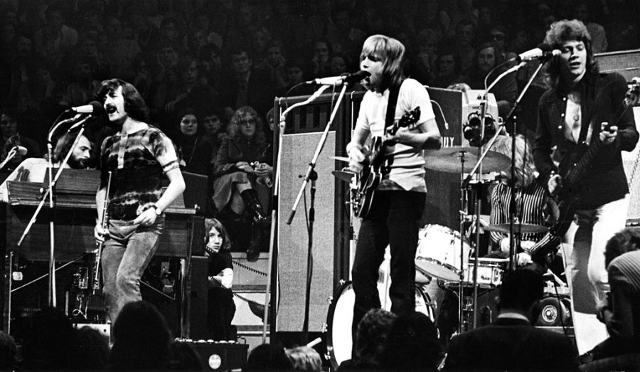 The Moody Blues perform onstage