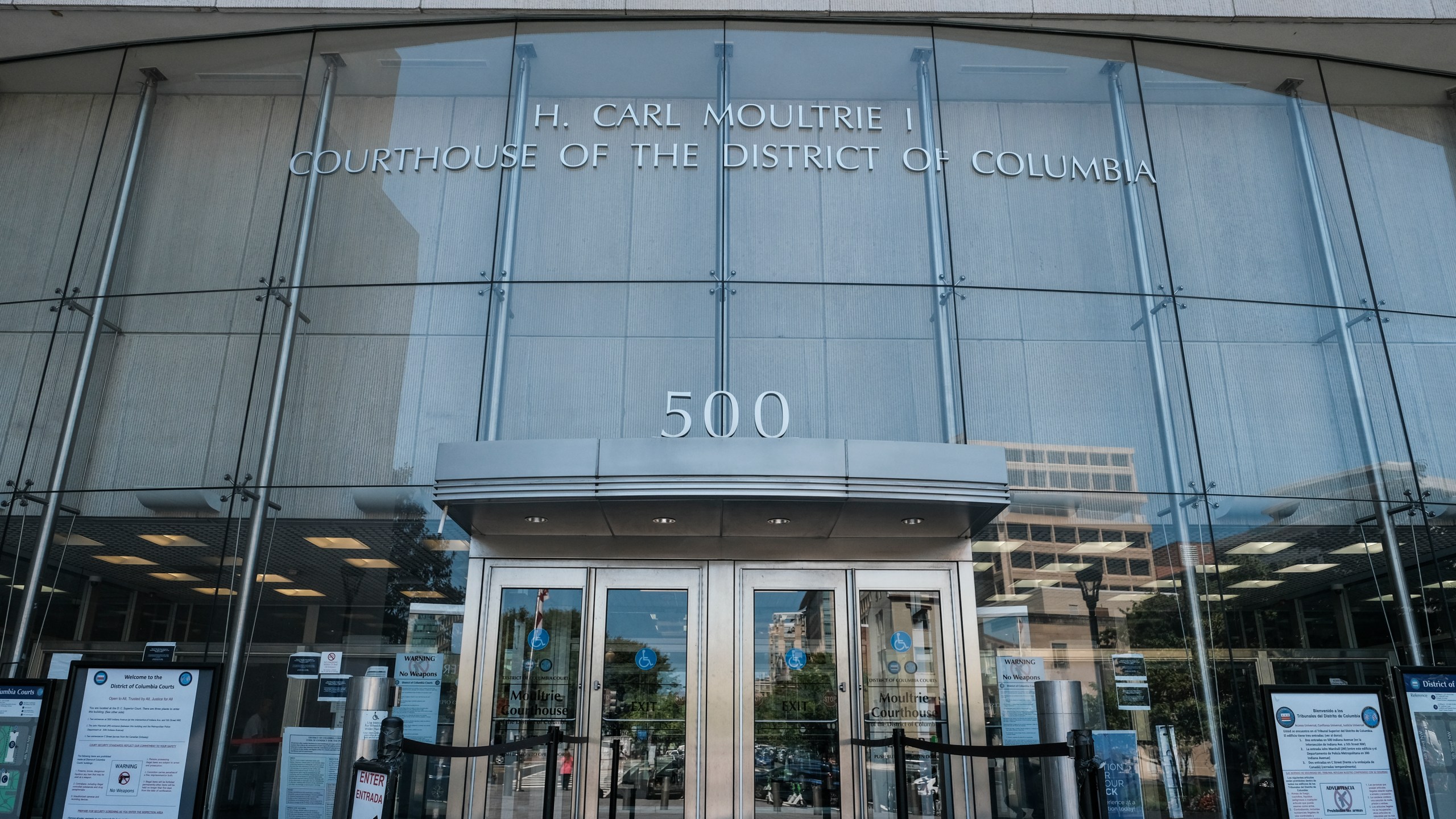 WASHINGTON , DC AUGUST 23: The Washington, D.C. Superior Court House on August 23, 2024 in Washington, D.C. Brown was beaten to death on October, 17, 2023 in the 6200 block of Georgia Avenue Northwest Five teenage girls are facing several charges, including second-degree murder, in connection with his death.