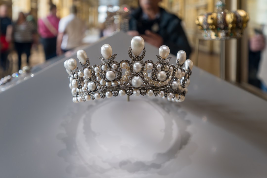 The Empress Eugénie's crown is exhibited at the Louvre Museum