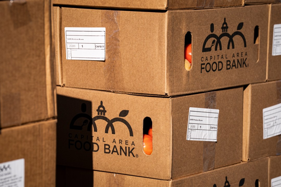 Boxes of food to be given to furloughed federal workers