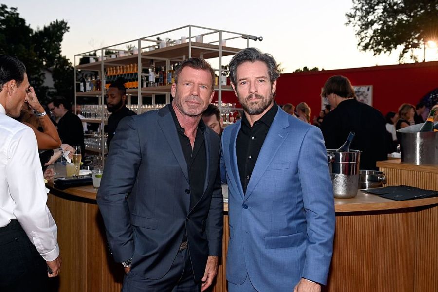 Taylor Sheridan and Ian Bohen 