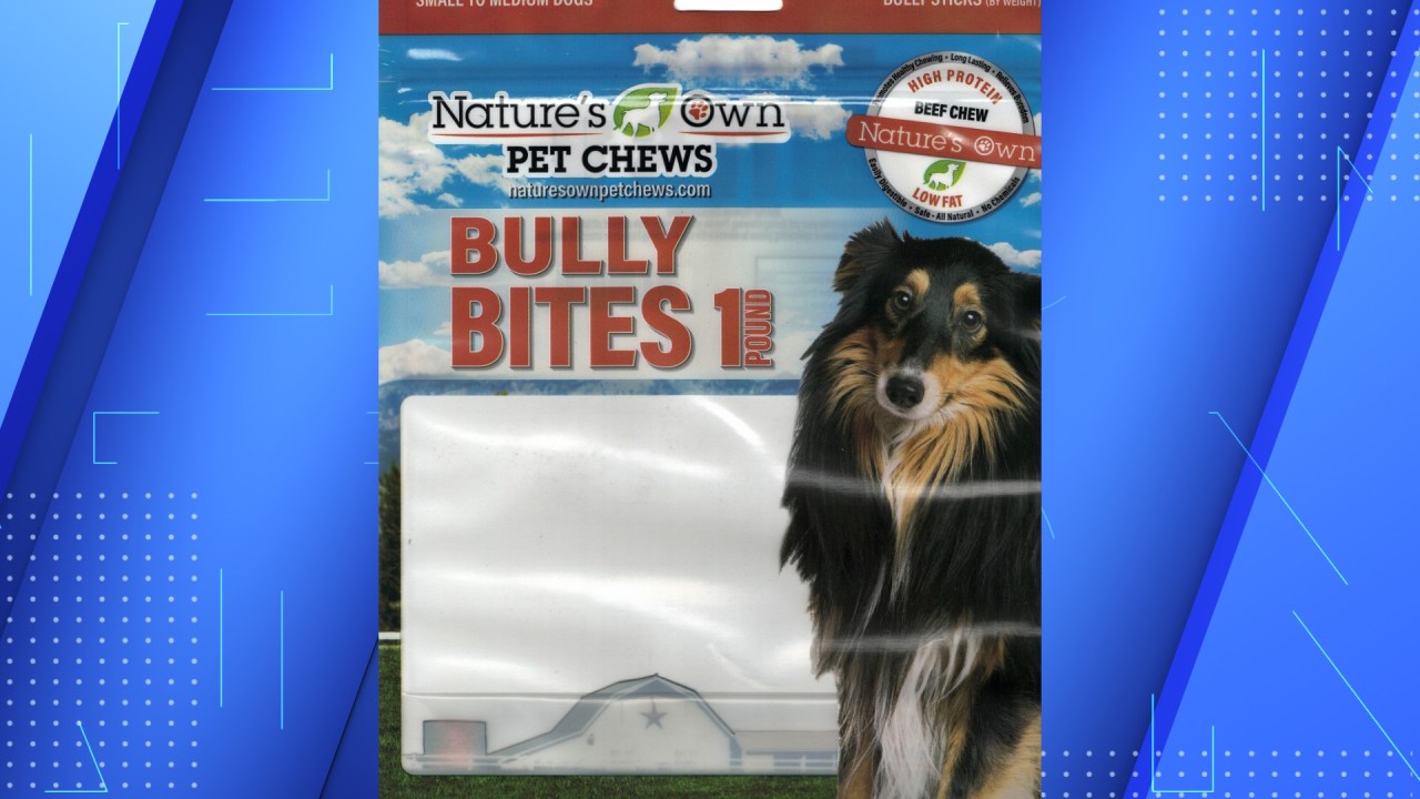 Photo shows package of Best Buy Bones' Bully Bites dog treats