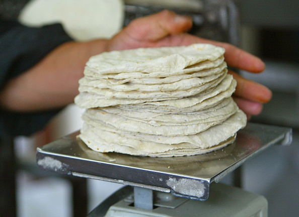 A stack of tortillas