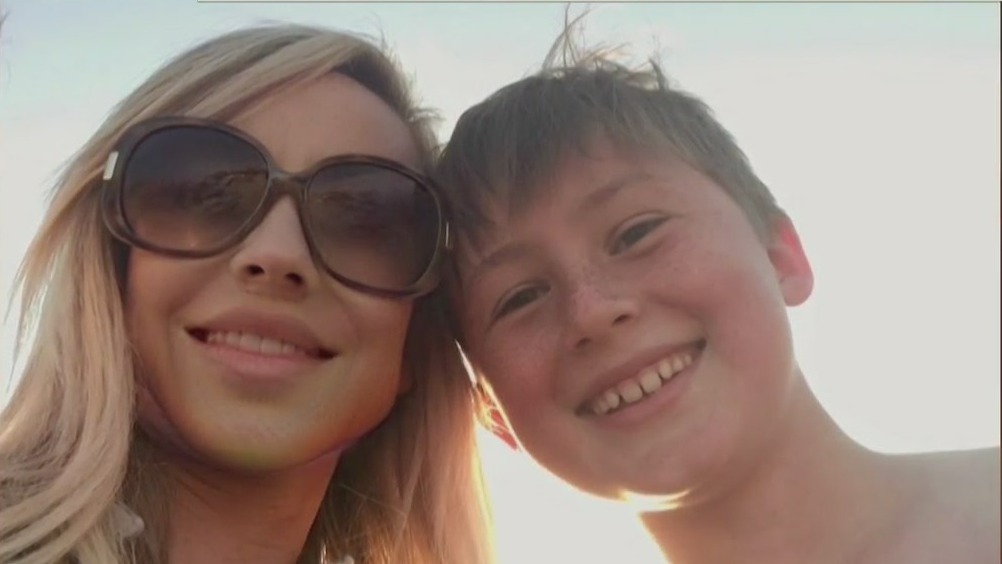 Anne Fundner pictured with her 15-year-old son