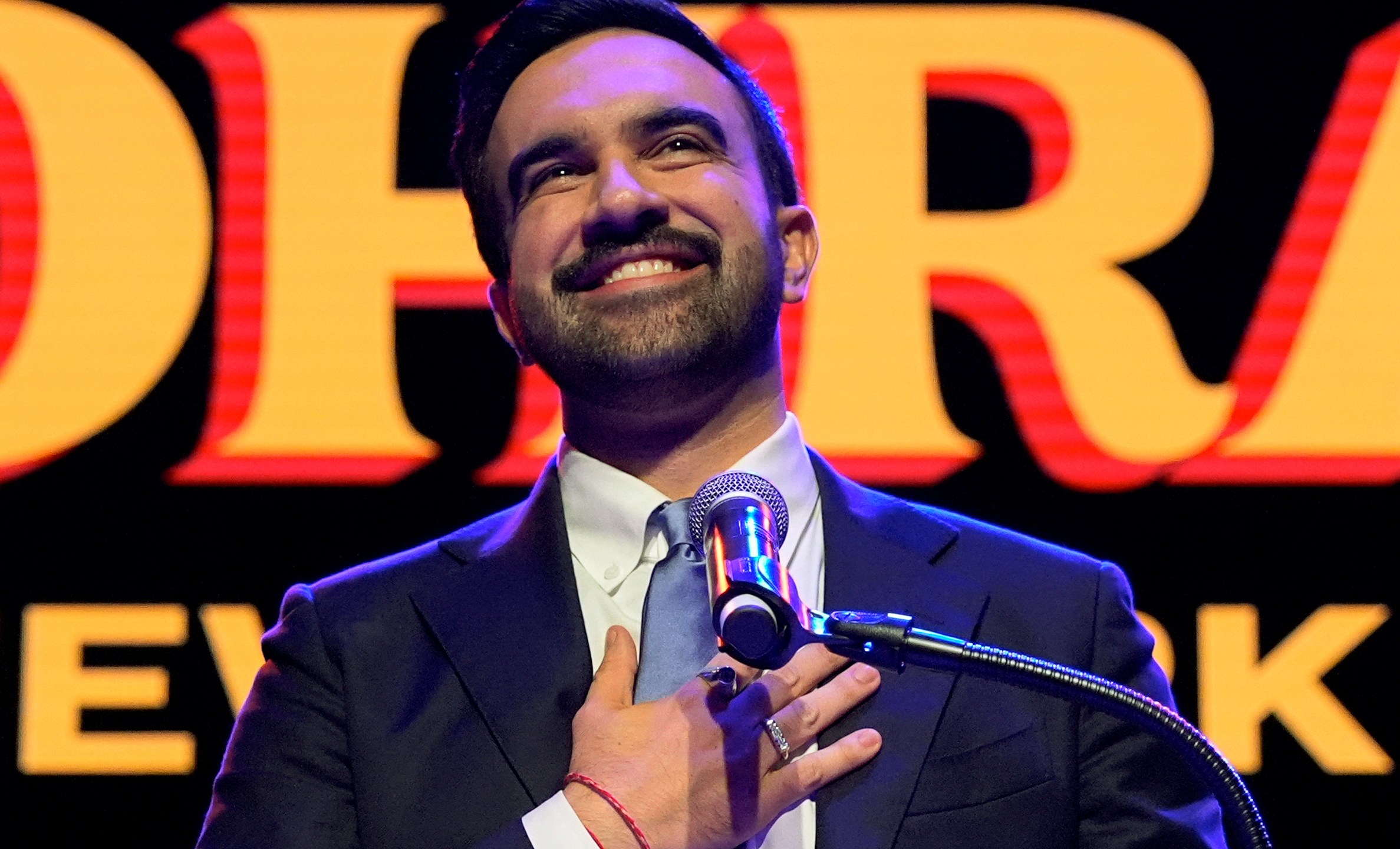 Zohran Mamdani speaks after winning the mayoral election, Tuesday, Nov. 4, 2025, in New York. (AP Photo/Yuki Iwamura)