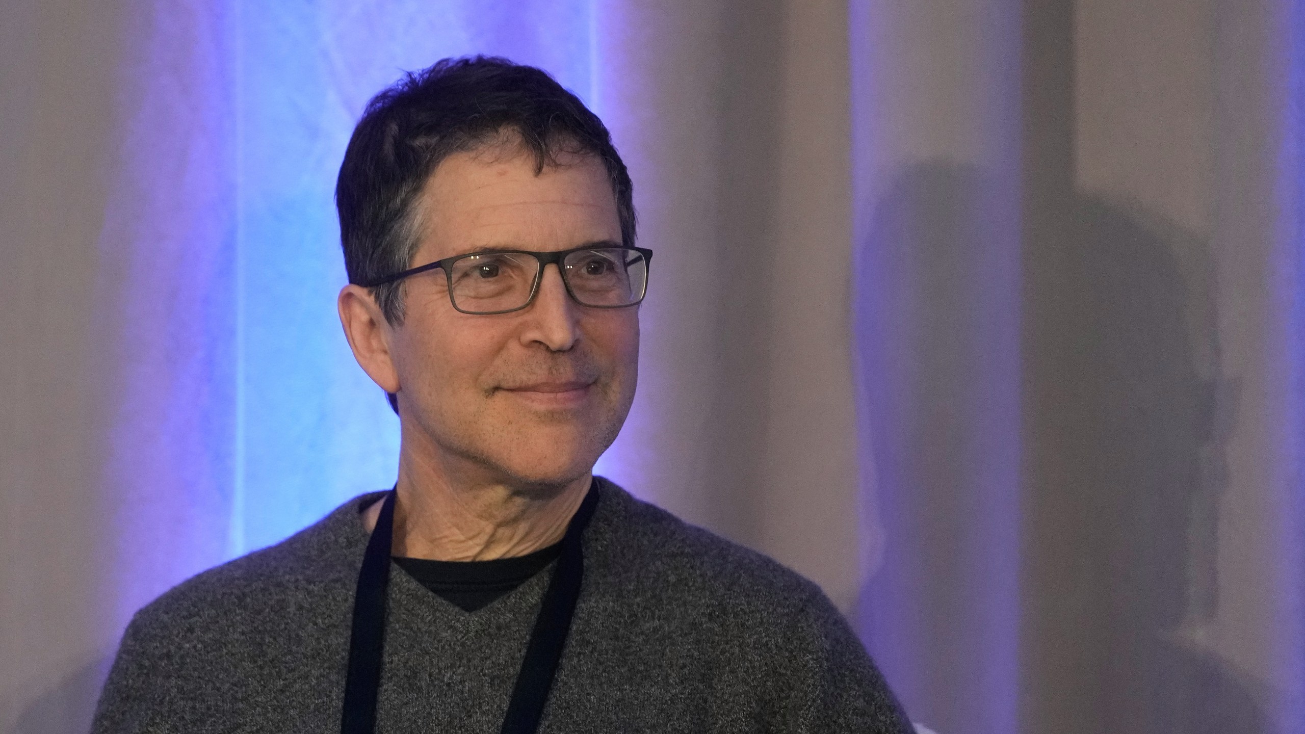 Dr. David Baker, Nobel laureate in chemistry, speaks during an event at the Biohub Imaging Institute in Redwood City, Calif., Wednesday, Nov. 5, 2025. (AP Photo/Jeff Chiu)