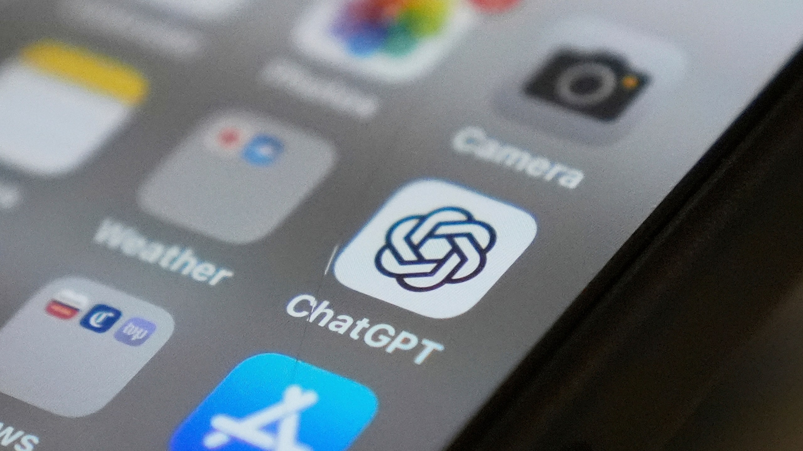 FILE - Chat GPT app icon is seen on a smartphone screen, Aug. 4, 2025, in Chicago. (AP Photo/Kiichiro Sato, File)