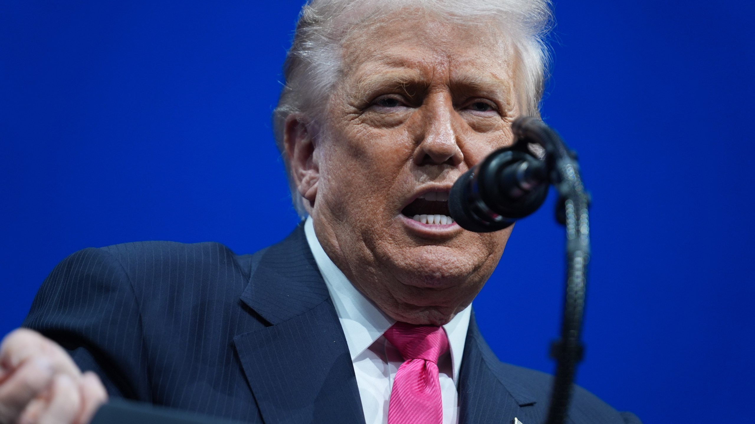 President Donald Trump speaks during the Saudi Investment Forum at the Kennedy Center, Wednesday, Nov. 19, 2025, in Washington. (AP Photo/Evan Vucci)