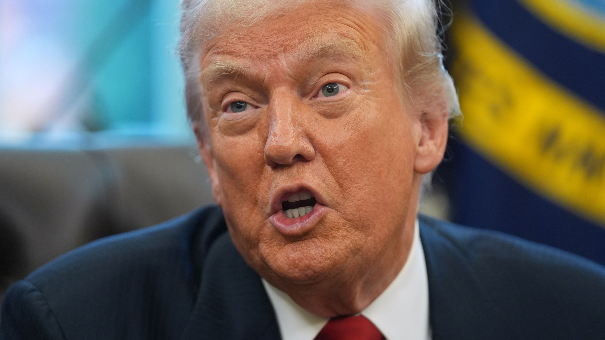 President Donald Trump talks after meeting with New York City Mayor-elect Zohran Mamdani in the Oval Office of the White House, Friday, Nov. 21, 2025, in Washington. (AP Photo/Evan Vucci)