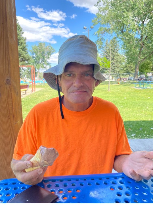 Bo Galloway with ice cream