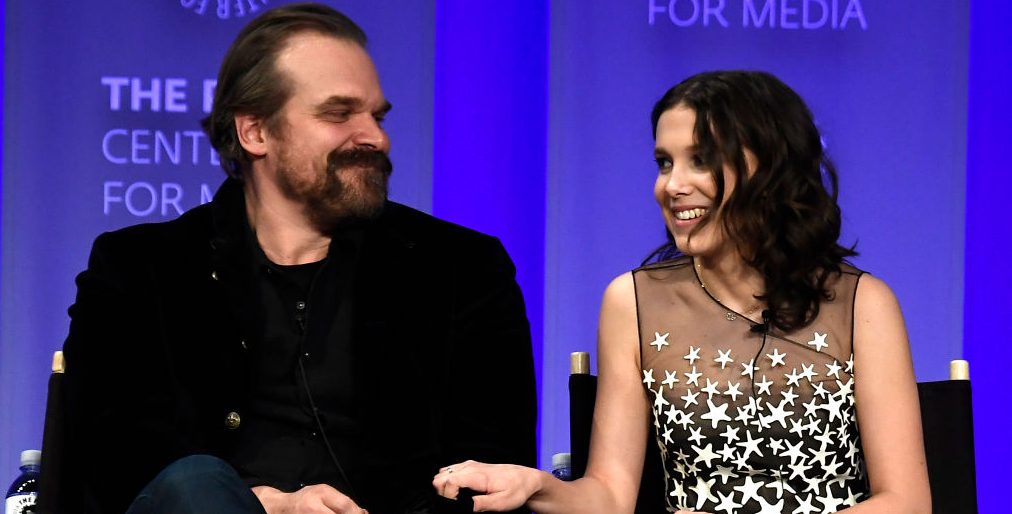 Millie Bobby Brown and David Harbour