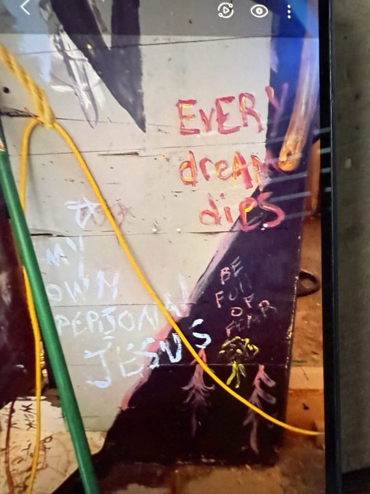 Grafitti in Bo Galloway's home