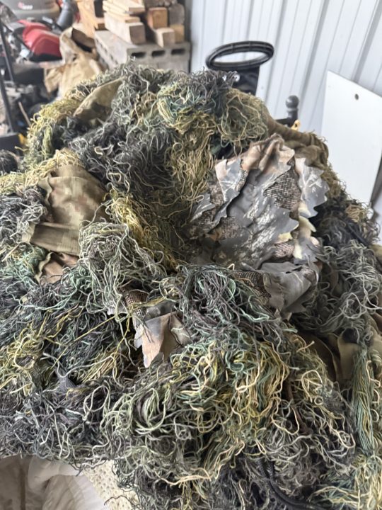 A ghillie suit