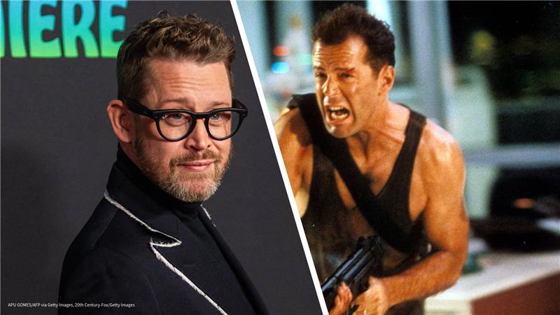 composite of Macaulay Culkin, and Bruce Willis in "Die Hard"