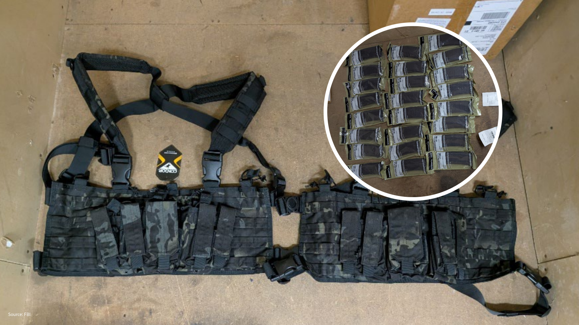 Evidence collected by investigators