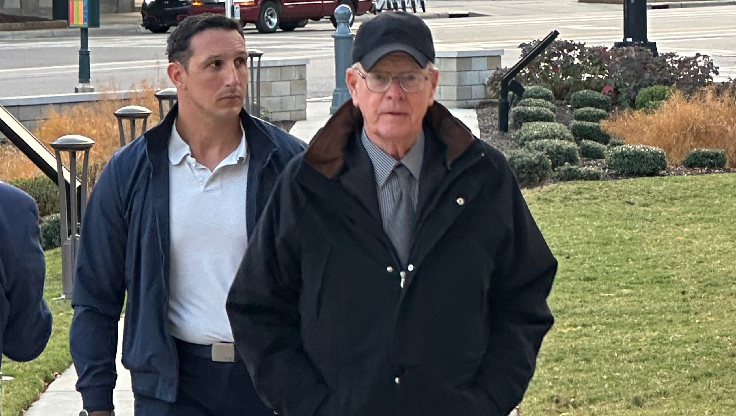 NASCAR chairman Jim France enters federal court in Charlotte, N.C., on Wednesday Dec 3, 2025. (AP Photo/Jenna Fryer)