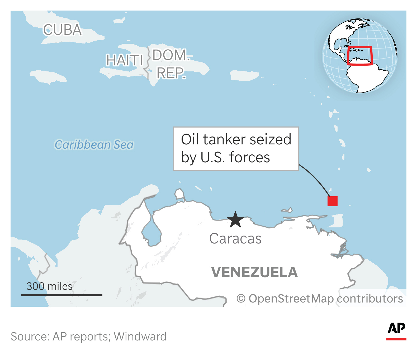 The U.S. has seized an oil tanker off of the coast of Venezuela. (AP Digital Embed)