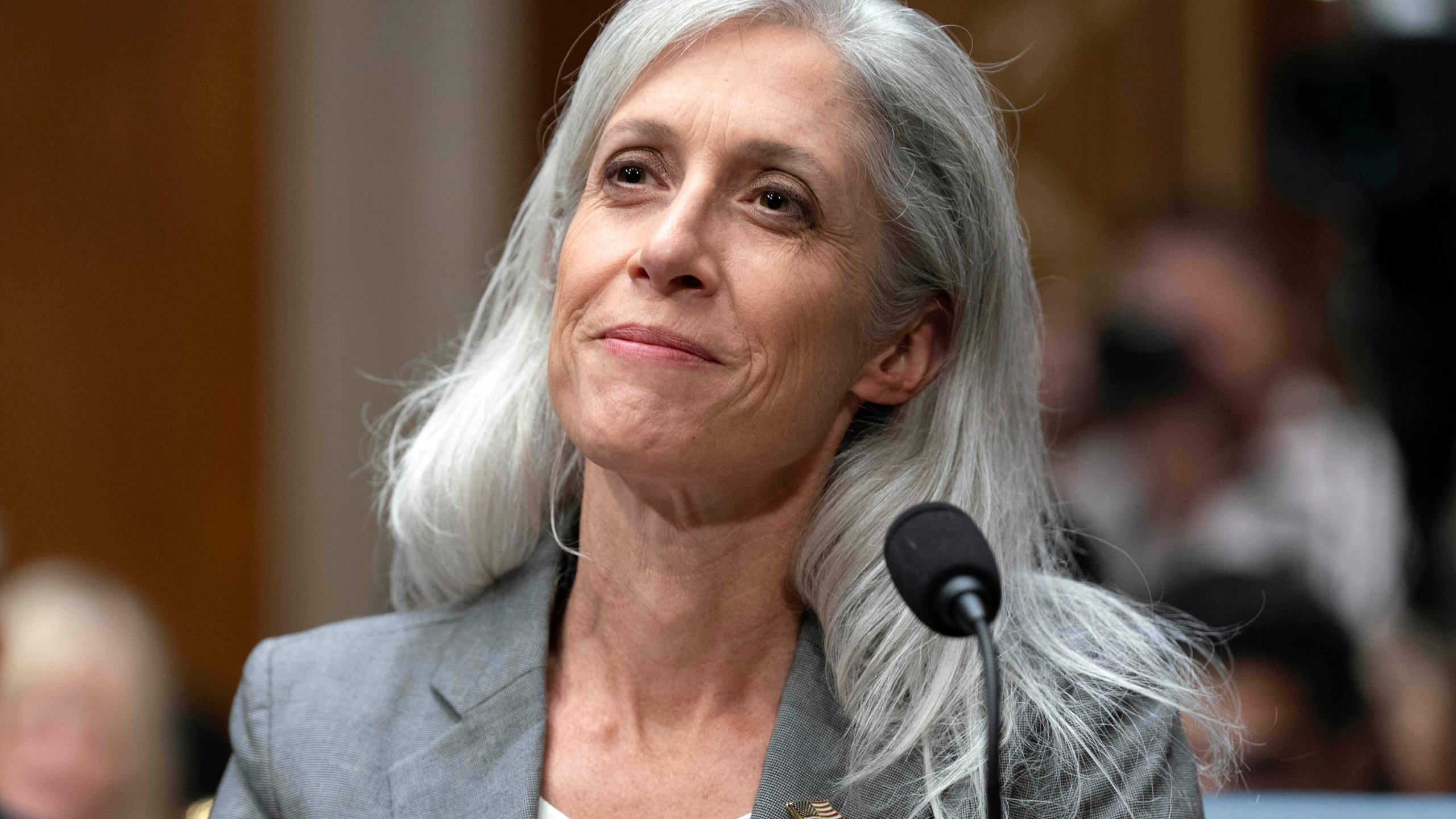 FILE - Former Centers for Disease Control and Prevention Director Susan Monarez testifies before the Senate Committee on Health, Education, Labor, and Pensions hearing on Capitol Hill, in Washington, Sept. 17, 2025. (AP Photo/Jose Luis Magana, File)