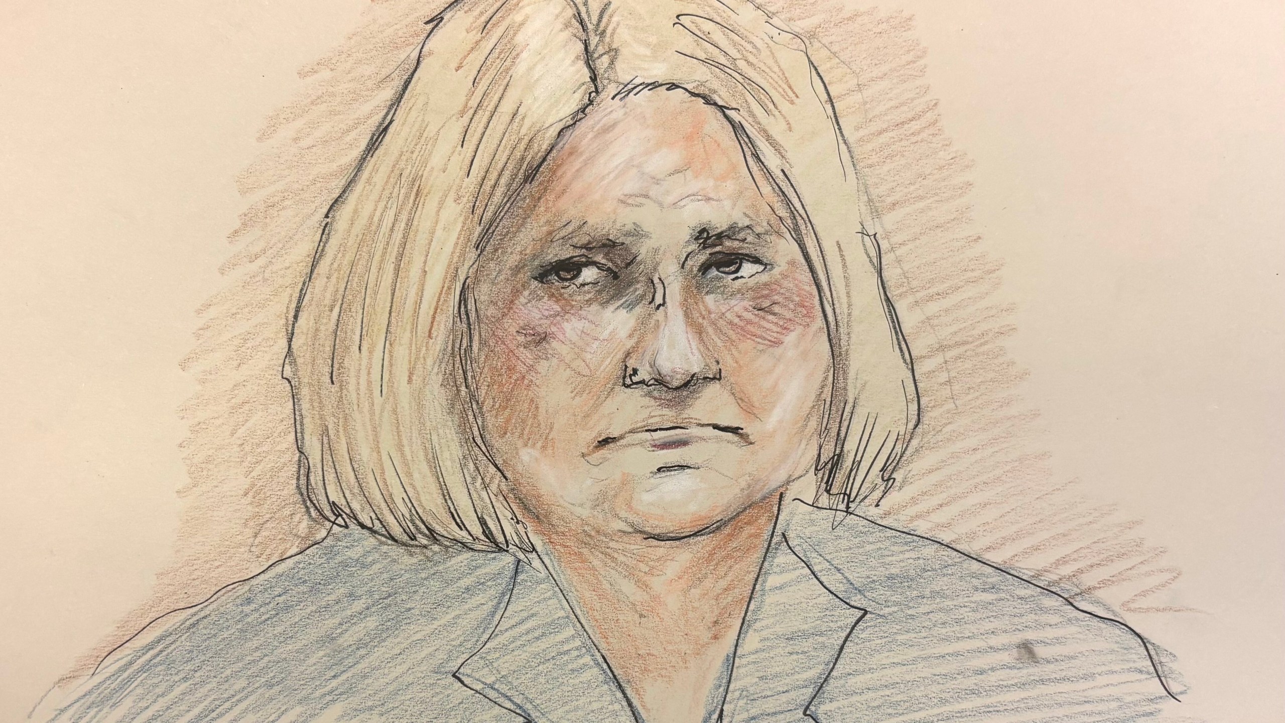 This courtroom sketch depicts Milwaukee County Circuit Judge Hannah Dugan in court, Tuesday, Dec. 16, 2025 in Milwaukee, Wis. (Adela Tesnow via AP)