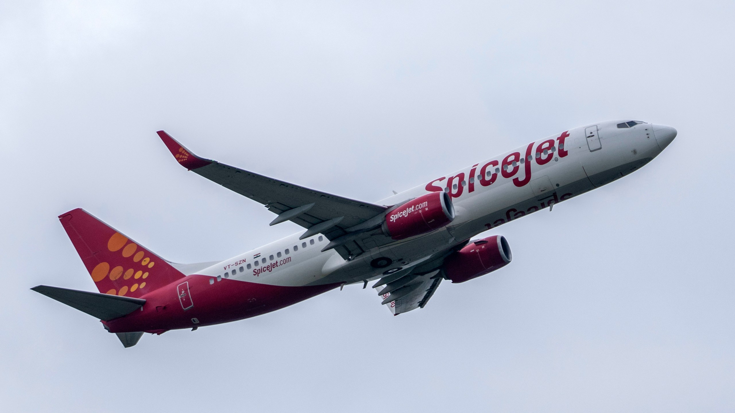 An aircraft of India's airline SpiceJet takes off in Mumbai, India, Sunday, Aug. 7, 2022.