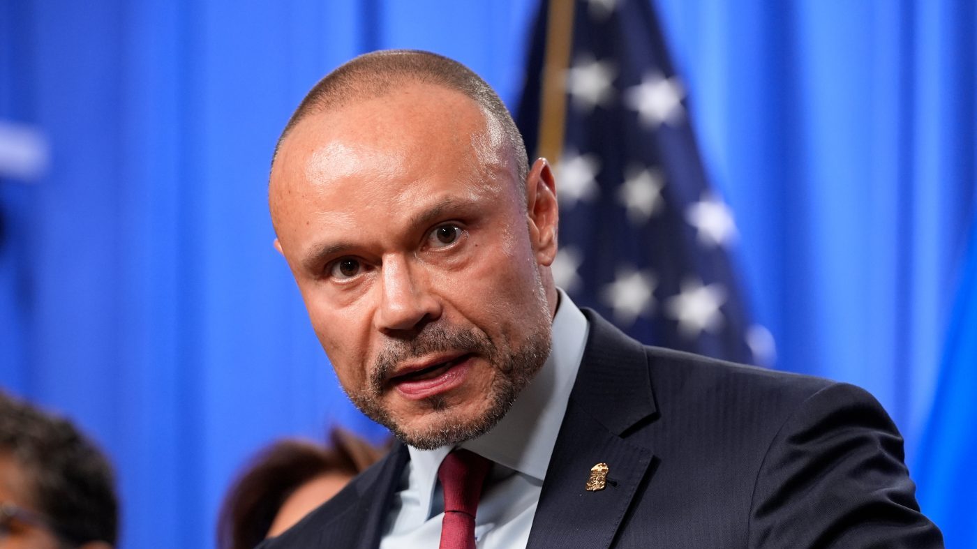 Dan Bongino, FBI deputy director, speaks during a news conference